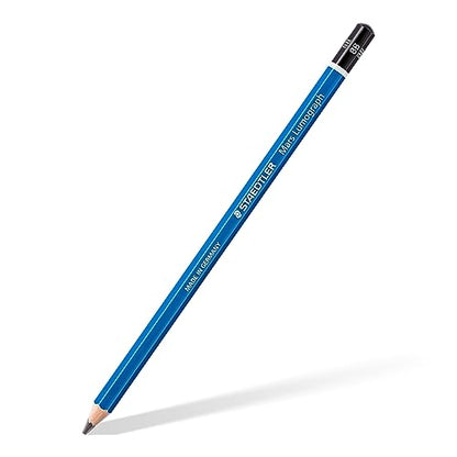 STAEDTLER Mars Lumograph 8B Graphite Art Drawing Pencil, Soft, Break-Resistant Bonded Lead, 12 Pack, 100-8B - style: 8B