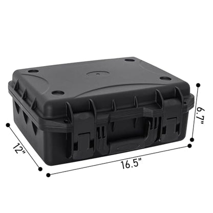 TORIBIO Hard Carrying Case with Foam Shockproof Storage 17.5"x10.5"x4.7" - size: 16.5"x12"x4.7"