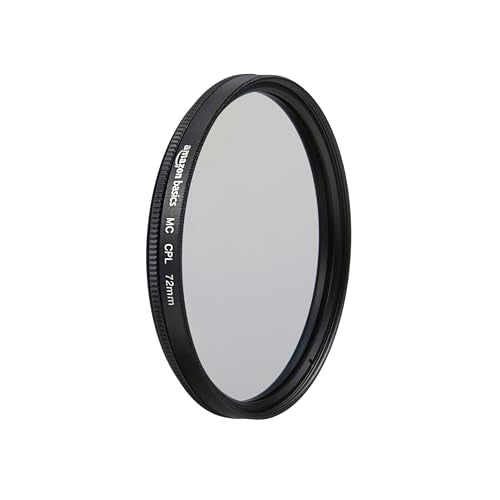 Amazon Basics Circular Polarizer Camera Lens Filter, Multi-Coated, 72mm, Reduce Glare, Photography, 360° Rotatable Frame - size: 72 mm