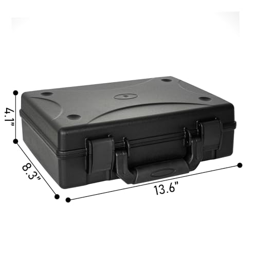 TORIBIO Hard Carrying Case with Foam,Shockproof Storage Box 13.6"x8.3"x2.5" - size: 13.6" x 8.3" x 2.5"