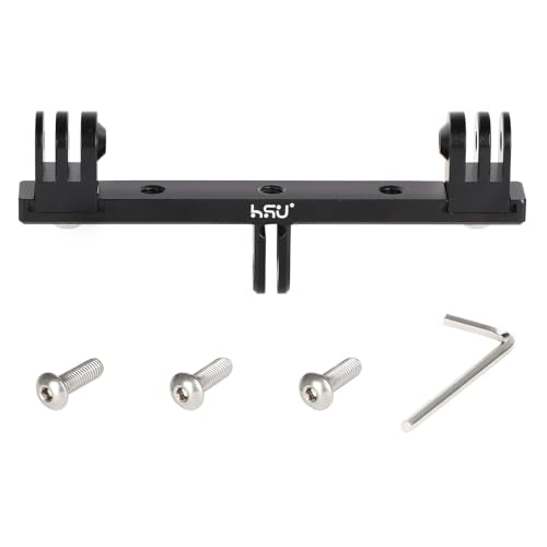 HSU Aluminum Dual Twin Mount, 1/4”-20 Cold Shoe Mount Adapter - color: Extension