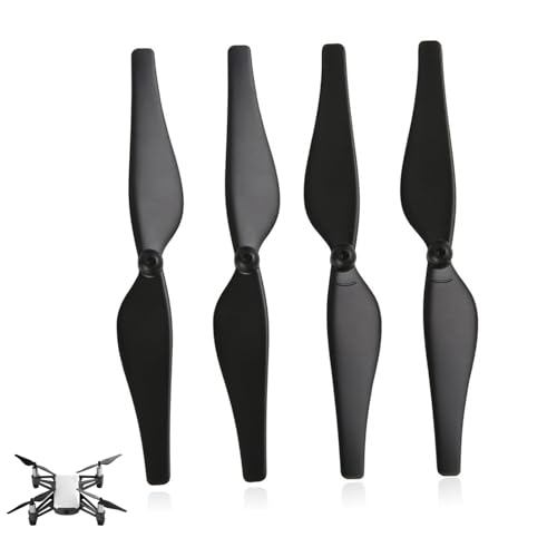 4Pcs Drone Propeller Blades, 7.5x1x0.7cm Carbon Fiber Lightweight Extended Flight Replacement Prop Quick Release Propeller Set for Quadcopter (Black) - color: Black