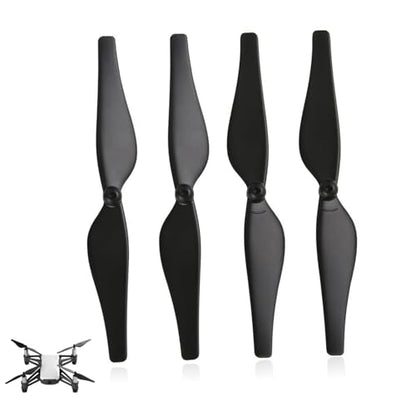 4Pcs Drone Propeller Blades, 7.5x1x0.7cm Carbon Fiber Lightweight Extended Flight Replacement Prop Quick Release Propeller Set for Quadcopter (Black) - color: Black