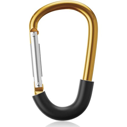 SURDOCA Stroller Hooks for Bags, Large Aluminum Clips, Universal Pram Use - color: Gold, size: 1pc