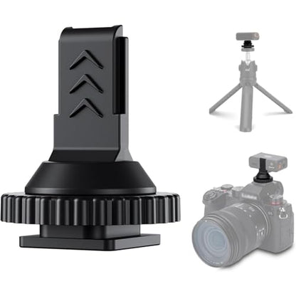 JJC Anti-Slip Cold Shoe Mount Adapter for DJI Mic 2 Receiver,with 1/4"-20 - size: for DJI Mic2 Only