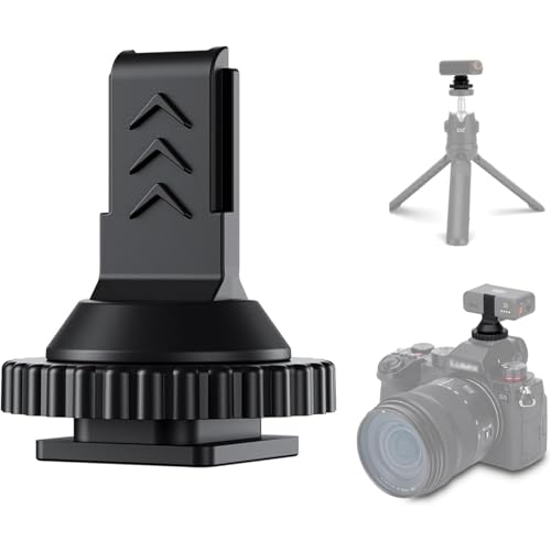 JJC Anti-Slip Cold Shoe Mount Adapter for DJI Mic 2 Receiver,with 1/4"-20 - size: for DJI Mic2 Only