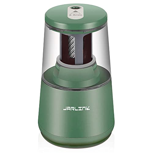 JARLINK Electric Pencil Sharpener, Heavy Duty Helical Blade, Auto Stop - color: Green