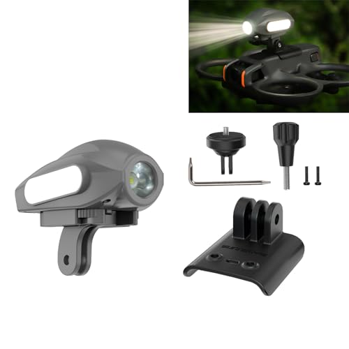 Searchlights Strobe Light with Drone Mount for DJI Avata 2 Spotlight Floodlight Bracket Support to Mount Night Flight Light to Drone with Action Camera Adapter for Insta360 GO 3S / GO3 - color: Searchlight+ Mounting bracket