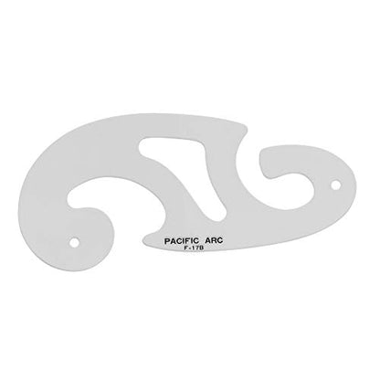 Pacific Arc Professional French Curves, Acrylic, Plain Edge, 7.75 Inches - size: F-17B