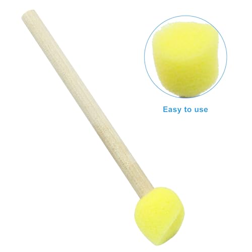 Round Sponge Brush Paint Set, 40 Pcs, 15mm, 0.6 Inch - style: 40 * 0.6Inch