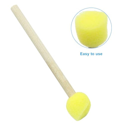 Round Sponge Brush Paint Set, 40 Pcs, 15mm, 0.6 Inch - style: 40 * 0.6Inch