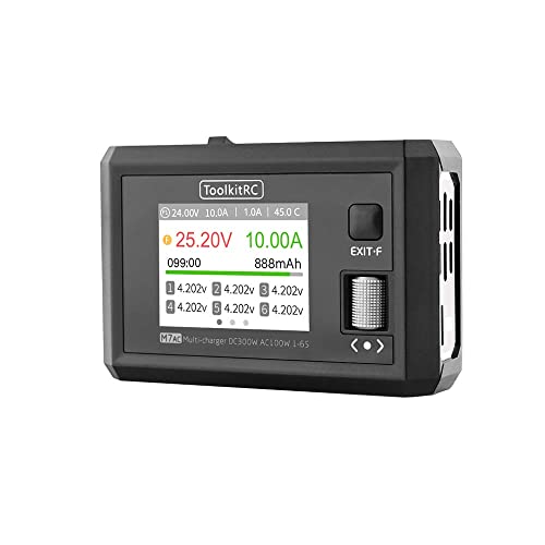 ToolkitRC M7AC 100W AC/300W DC 15A 2-6S Multi-Function AC Smart Balance Charger - Black