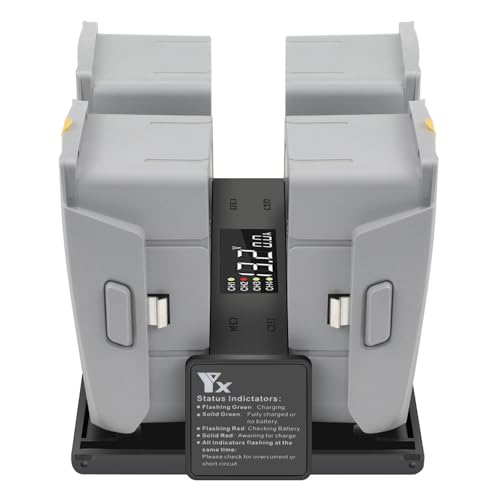 4-Way Battery Sequential Charging Hub Max 2.82A Output for Mavic Air 2 Drones YUBJIANG