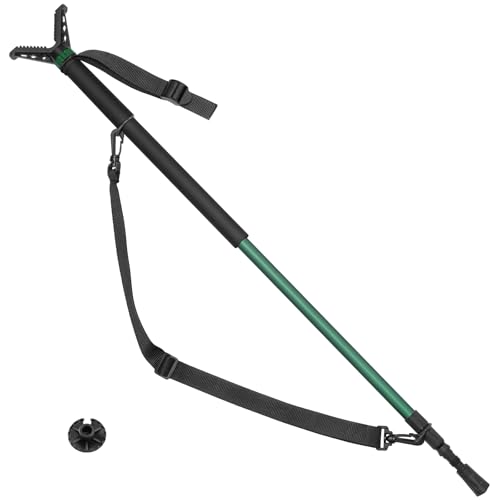 MidTen Shooting Stick Hunting Monopod with V Yoke Rest for Gun and Crossbow - color: Green