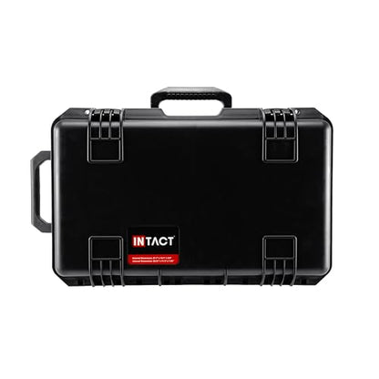 Eylar 22" Intact Premium Series Rolling Carry-On Hard Case with Wheels, IP67 Waterproof Crushproof, TSA Approved Travel Luggage, Customizable Pluck Foam for Cameras, Drones, Gear (Black) - color: Black