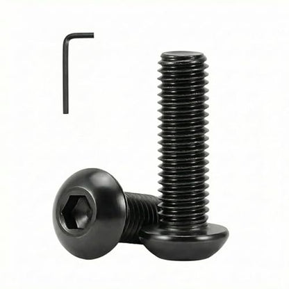 M2 x 4mm(50 Pack) Button Head Hex Socket Cap Screws Bolts, Hex Drive Bright Finish Fully Machine Thread, Corrosion Resistant Black Oxide 304 Stainless Steel 18-8 Screws - size: M2 x 4mm