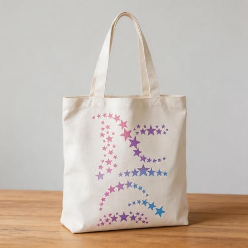 TIAMECH A4 Reusable Wavy Star Stencil for Painting - style: Stars Wavy