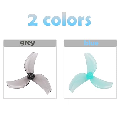 Gemfan 1611 40mm 3-Blade Propellers 1.5mm Shaft for FPV Drone(Gray+Blue) - color: Gray+blue