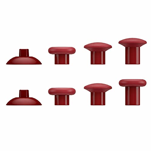 eXtremeRate ThumbsGear Interchangeable Ergonomic Thumbstick for PS5 Controller, for PS4 All Model Controller - 3 Height Domed and Concave Grips Adjustable Joystick - Carmine Red - color: Carmine Red