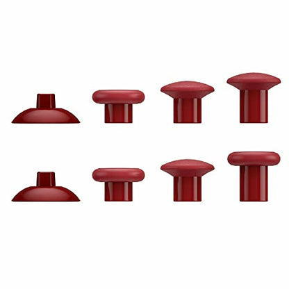eXtremeRate ThumbsGear Interchangeable Ergonomic Thumbstick for PS5 Controller, for PS4 All Model Controller - 3 Height Domed and Concave Grips Adjustable Joystick - Carmine Red - color: Carmine Red