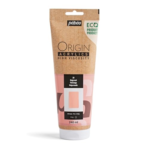PEBEO Origin 240ml (8.11 fl oz) Acrylic Paint, Pink Beige - color: Pink Beige