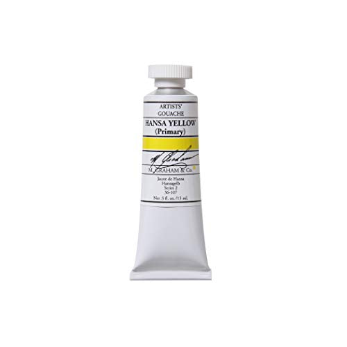 M. Graham 1/2-Ounce Tube Gouache Paint, Hansa Yellow, Primary - color: Hansa Yellow, size: 0.5 Fl Oz (Pack of 1)