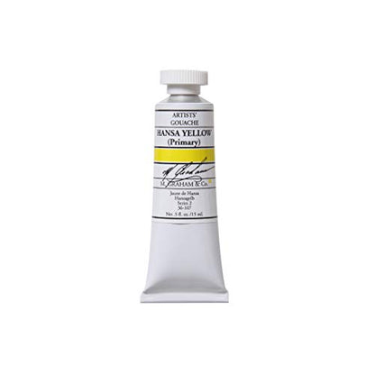 M. Graham 1/2-Ounce Tube Gouache Paint, Hansa Yellow, Primary - color: Hansa Yellow, size: 0.5 Fl Oz (Pack of 1)
