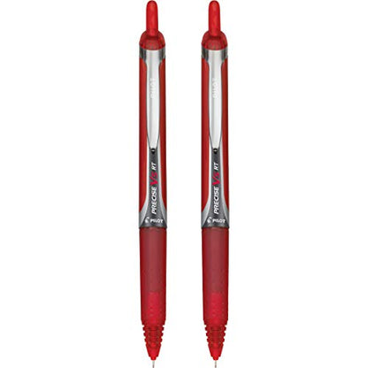 PILOT Precise V5 RT Rollerball Pens, Red, Pack of 2 - size: 2 Count (Pack of 1)