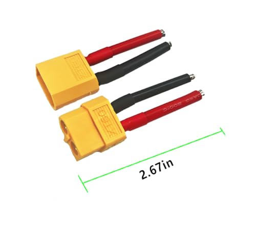 3 Pairs XT60 Plug Female and Male Connector,XT60 Connector Adapter - size: 12AWG XT60