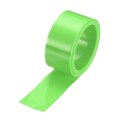 MECCANIXITY Battery Wrap PVC Heat Shrink Tubing 15mm Dia 23mm Flat 8 Feet Pale Green Good Insulation for Battery Pack-2.5m - color: Pale Green, size: 15mm Dia x 23mm W x 2.5m L