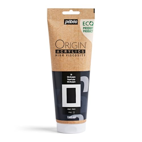 PEBEO Origin 240ml (8.11 fl oz) Acrylic Paint, Payne's Grey - color: Payne's Grey