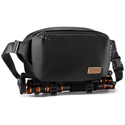K&F CONCEPT 2 in 1 Camera Sling Bag, Everyday Shoulder Bag - color: 09 Black Medium