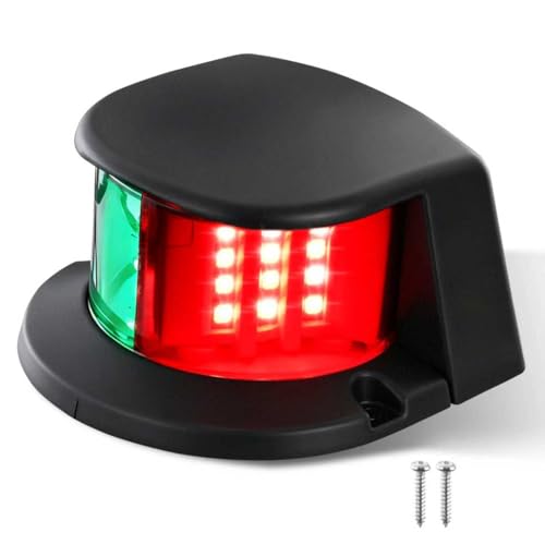 Red and Green Boat Navigation Lights，Waterproof 2NM 10-30V,Energy-Saving,Boat Navigation Lights Led for Fishing Boats Bowrider Skiff