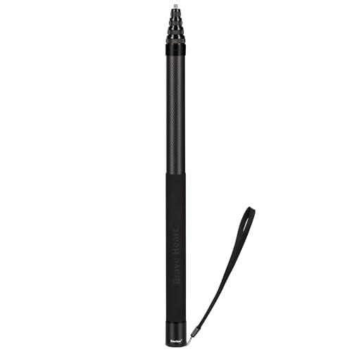 3m Invisible Carbon Fiber Selfie Stick for Insta360 X5/X4(Black) - color: Black