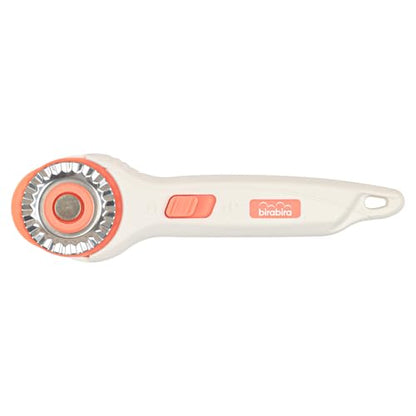 BiraBira Rotary Cutter, 45mm Wavy Cut, Steel Stick Fabric Cutter - size: 45mm