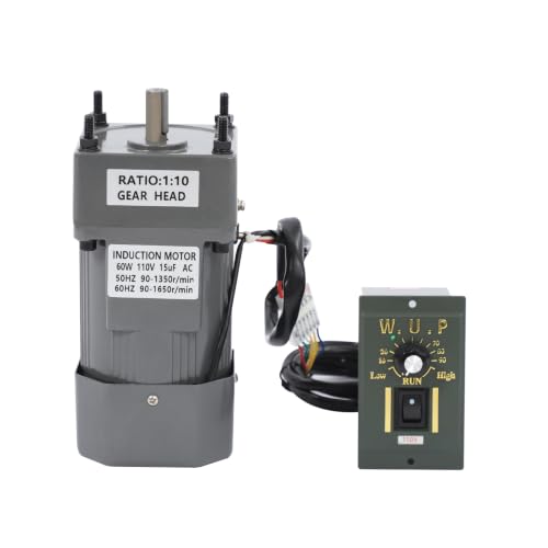 0-135RPM 60W 10K Variable Speed AC Gear Reduction Motor with Controller - color: 60W 10K