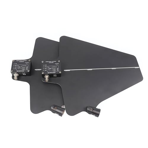 2 PCS UHF Active Directional Antenna Paddle with Gain Switch for Antenna Distribution System,for Wireless Microphone Antenna Splitter,Strong Signal 2200 FT
