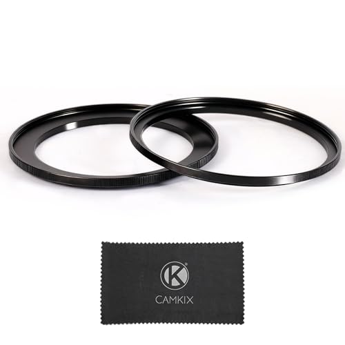 Camkix 67-82mm (2 Pcs) Step-Up Filter Ring Adapter, 67mm to 82mm - Set of Stepup Rings for 67mm Lens - Install 82mm ND CPL UV Lens Filter - Camera Lens Adapter 67-82mm - Accessories Photography - color: 67-82mm (2 Pcs) Step-Up Filter Ring Adapter