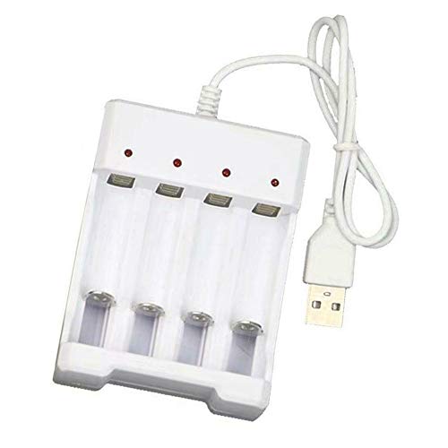 1 Pcs USB Battery Charger AA AAA Rechargeable Batteries Charger 4 Slot USB Plug Fast Battery Charging for AA AAA