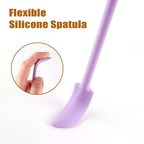 Silicone Spatula Set 6Pcs, Mini Jar Scraper for Makeup & Food - color: Color #4