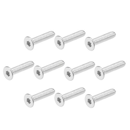 uxcell M3x12mm Flat Head Machine Screws Inner Hex Screw 304 Stainless Steel Fasteners Bolts 80Pcs - size: M3x12mm