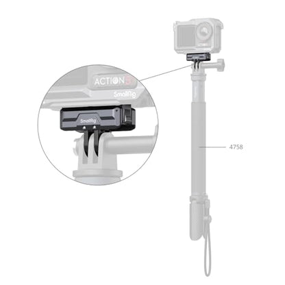 SMALLRIG Magnetic Mount Adapter for DJI Action 5/4/3/Osmo 360-3662B - style: 2-Prong Mount-Aluminum