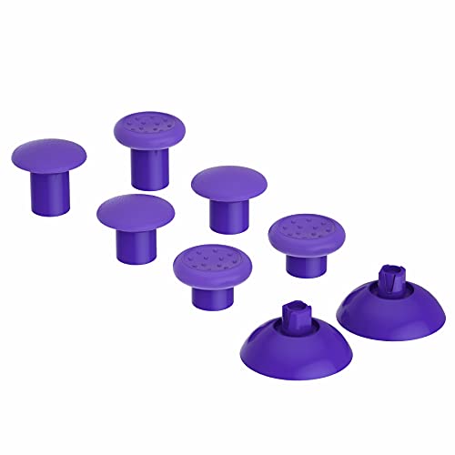 eXtremeRate ThumbsGear Interchangeable Ergonomic Thumbstick for PS5 Controller, for PS4 All Model Controller - 3 Height Domed and Concave Grips Adjustable Joystick - Purple - color: Purple