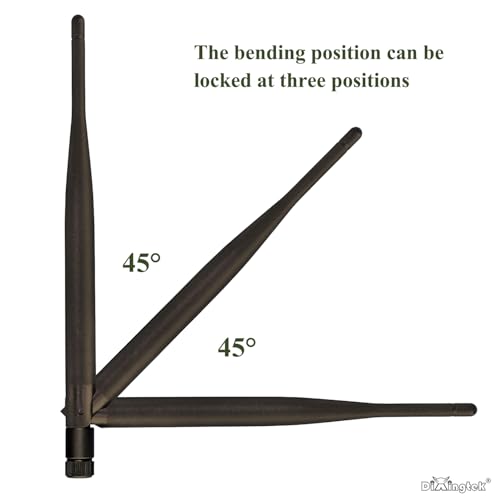 WiFi 6E Tri-Band 2.4GHz 5GHz 6GHz SMA Male Antenna, Compatible with WiFi Router Motherboard Camera PCI-E Network Card USB Adapter Security Camera Video 2-Pack 19.5cm Peak WiFi Antennas