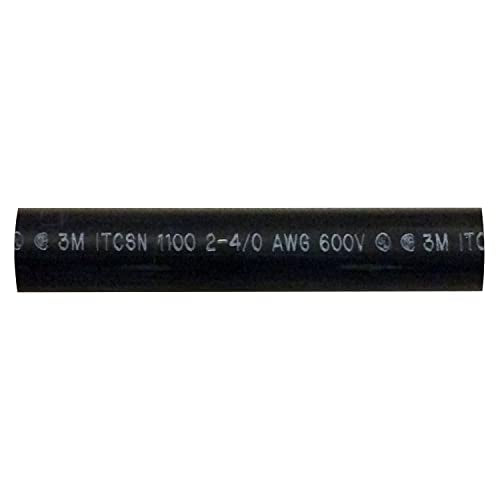 Heavy Dual Wall 3M Adhesive-Lined Heat Shrink Tubing 3:1 Black 1.10" ID 2-4/0 AWG - 6" Inch 1 Each - Made in USA - size: 2-4/0 AWG, style: Black
