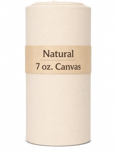 Sedona Designz 60" Wide Cotton Duck Canvas Fabric - 7oz Durable 100% Cotton (Natural, 10 Yards) - color: Natural, size: 10 Yards