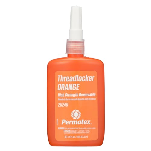 Permatex 25240 High Strength Removable Threadlocker Orange Liquid, 36 ml - size: 36 ml, style: Liquid - High Strength