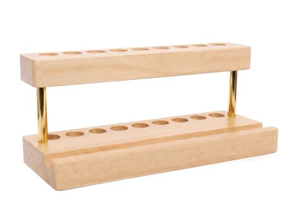 Pen Holder for Desk, Pencil Holder, Pen Display Stand - color: Single-row - Natural Wood