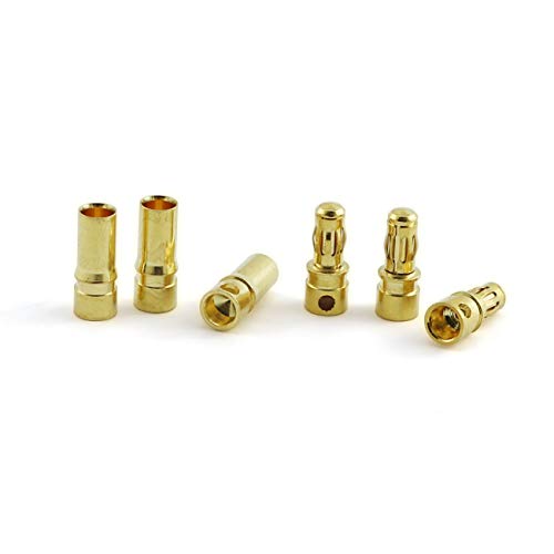 12 Pairs 3.5mm Male Female Gold Plated Banana Bullet Plug Connector Kit for ESC Motor Battery