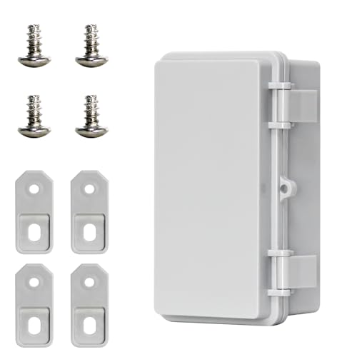 Junction Box - Outdoor Electrical Box,Durable DIY Enclosure for Wiring Connections and Protection Wall Brackets for Power Project Gray Cover(6.5"x3.4"x2.7") - color: Grey Cover, size: 6.5"x3.4"x2.7"